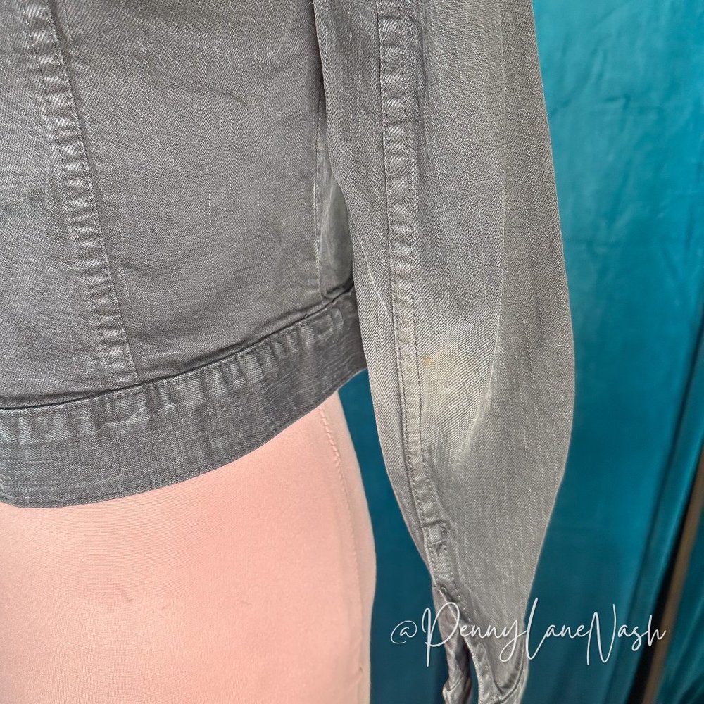 Current/Elliott The Snap Denim Jacket with Studs Midnight - Picture 10 of 12